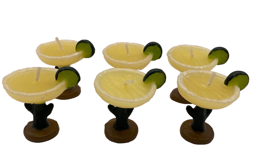 Vintage 2002 Wilton Margarita Glasses Candles Cake Toppers Celebration/Party